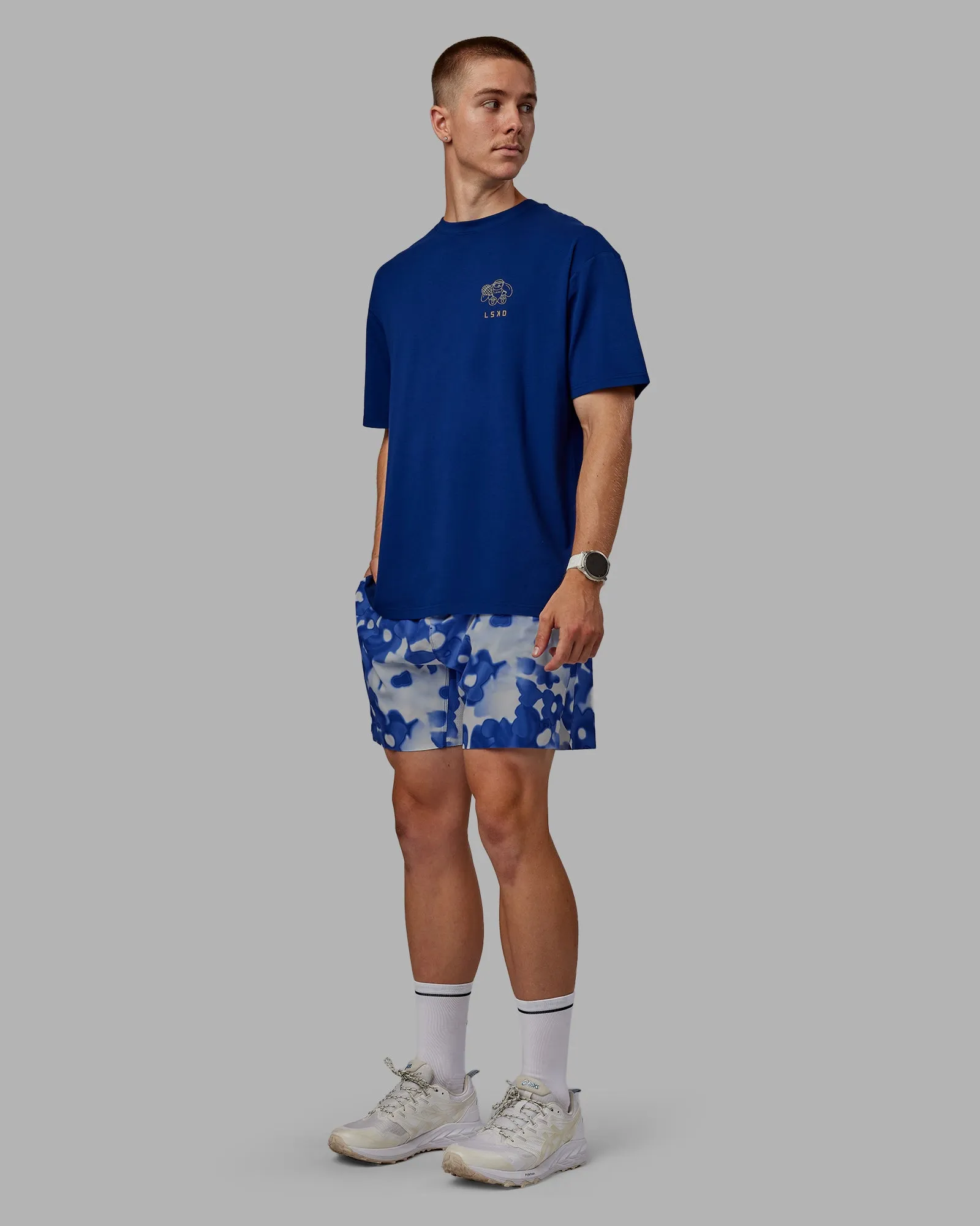 Grand Slam 6" Short - Wildflower Midnight Blue