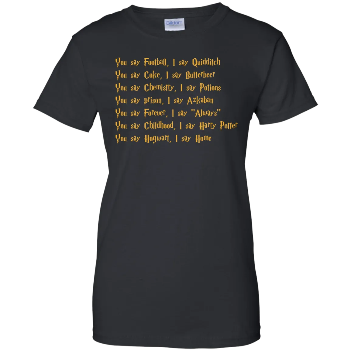 Harry Potter: You say Football I say Quidditch shirt