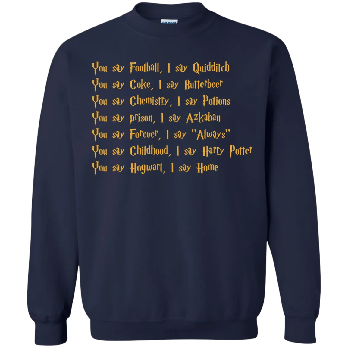 Harry Potter: You say Football I say Quidditch shirt