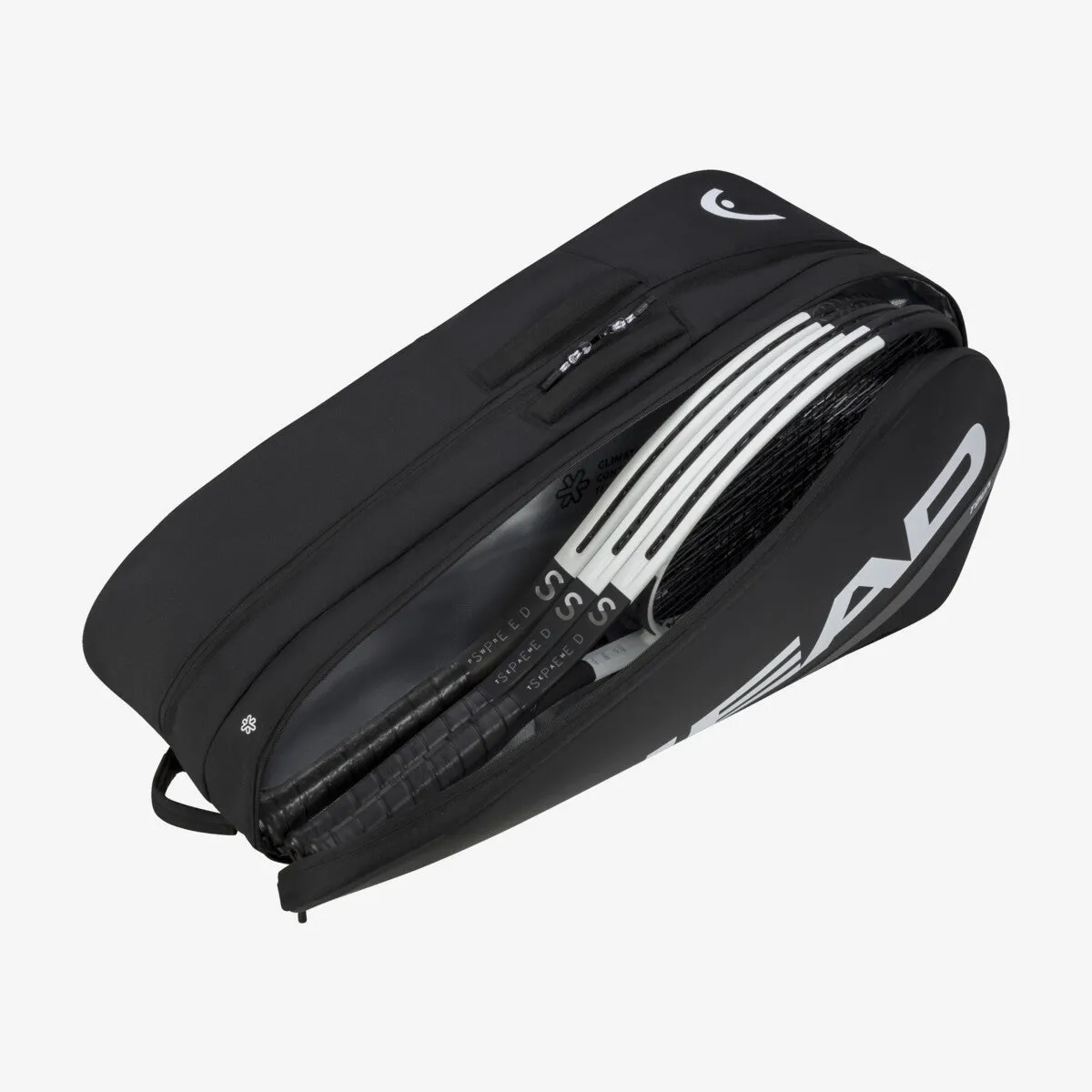 Head Tour Tennis Racquet Bag L BKWH (Black/White)