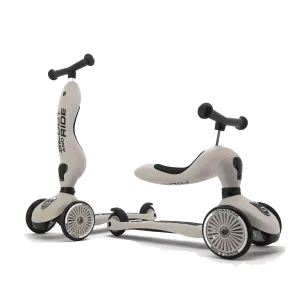 Highway Kick 1 Scooter and Pushbike All-in-One (Ash)