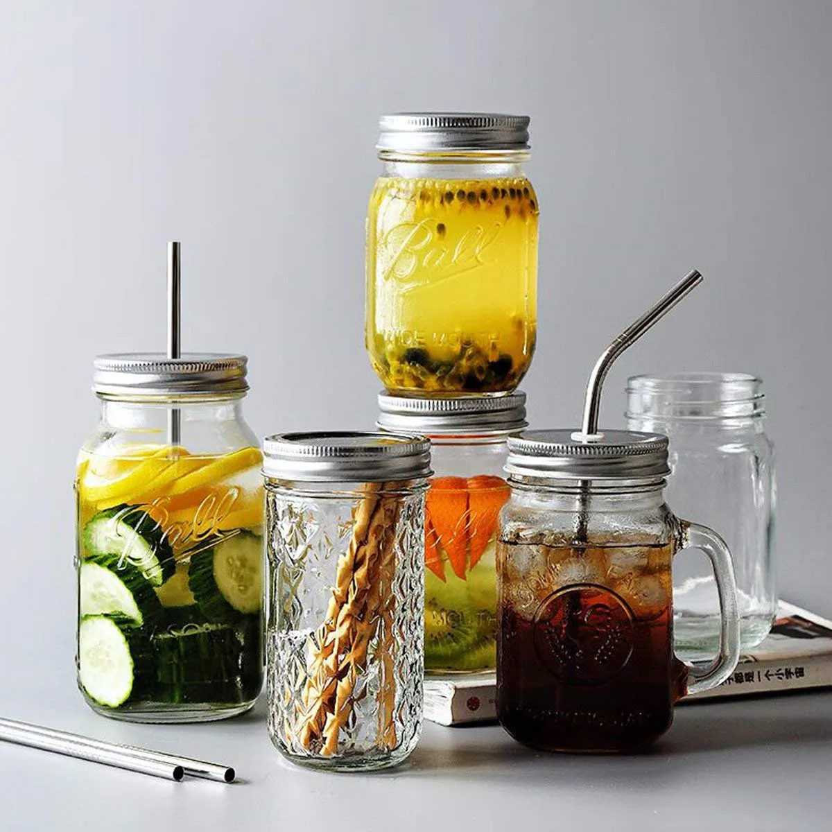 Homlly Keii Stainless Steel Straw (5pcs/set)