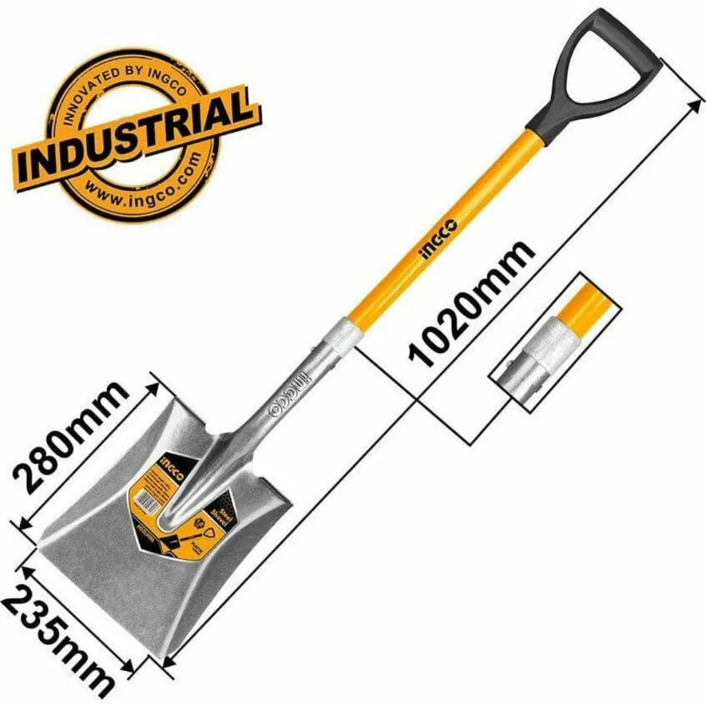 Ingco Steel Spade With Fiberglass Handle - HSSLH06