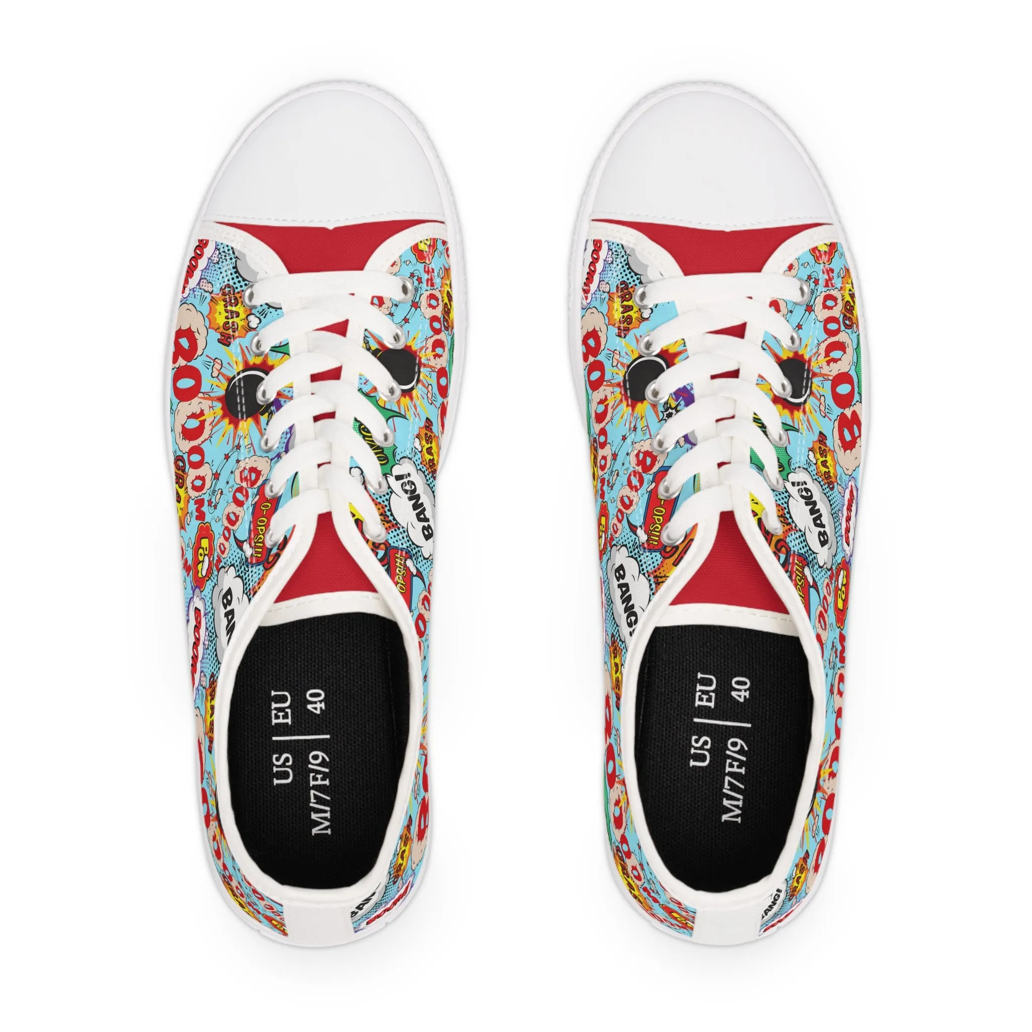 Kaboom! Pow! Women's Low Top Sneakers Shoes