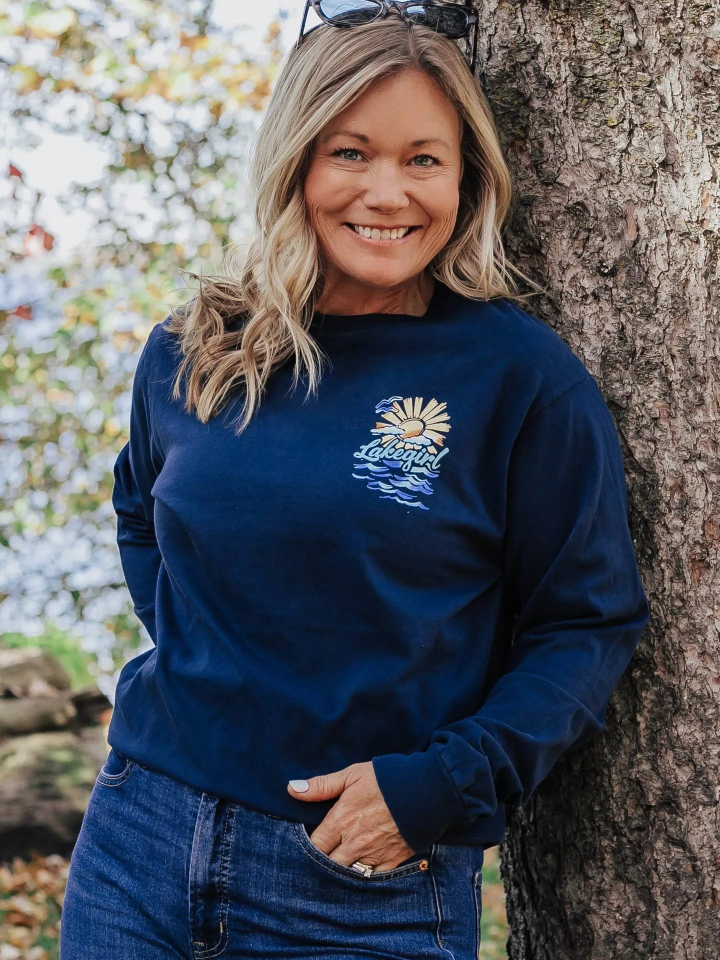 LakeGirl Sunset Long Sleeve Graphic Tee