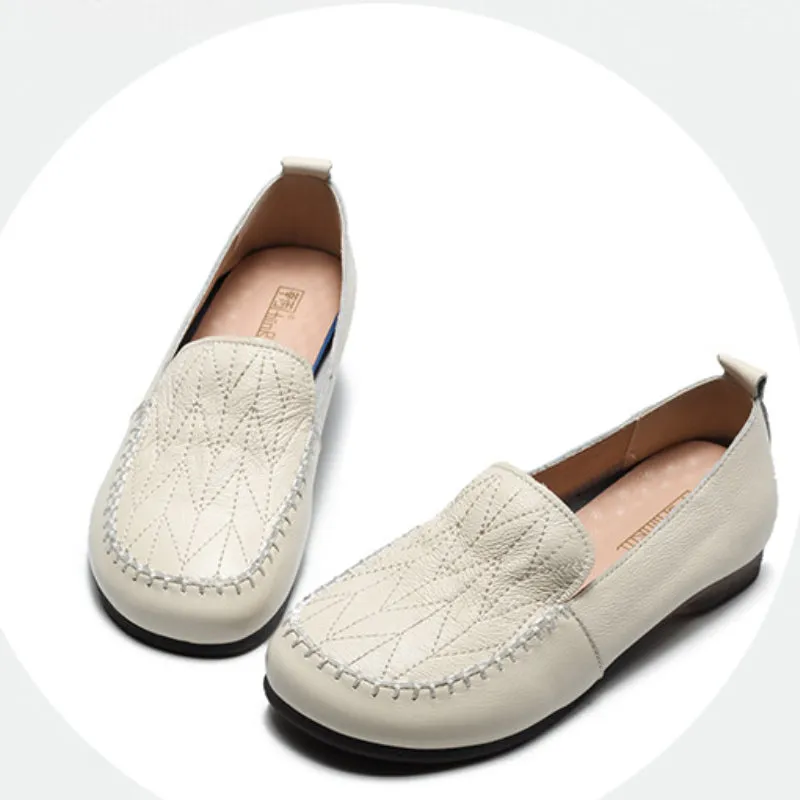 Leather Soft Sole Comfortable Flat Shoes Casual Non-slip Women's Shoes
