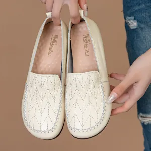 Leather Soft Sole Comfortable Flat Shoes Casual Non-slip Women's Shoes