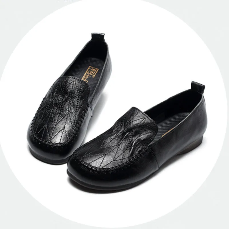 Leather Soft Sole Comfortable Flat Shoes Casual Non-slip Women's Shoes