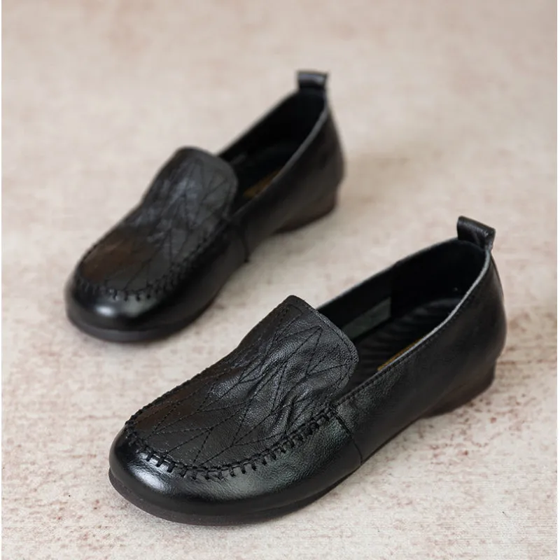 Leather Soft Sole Comfortable Flat Shoes Casual Non-slip Women's Shoes