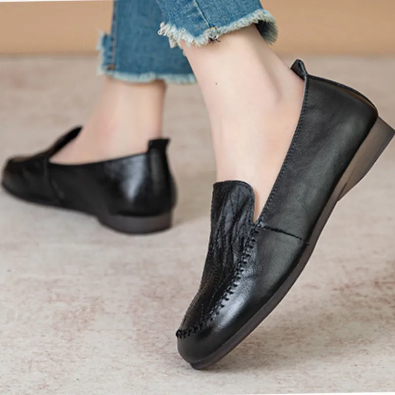 Leather Soft Sole Comfortable Flat Shoes Casual Non-slip Women's Shoes