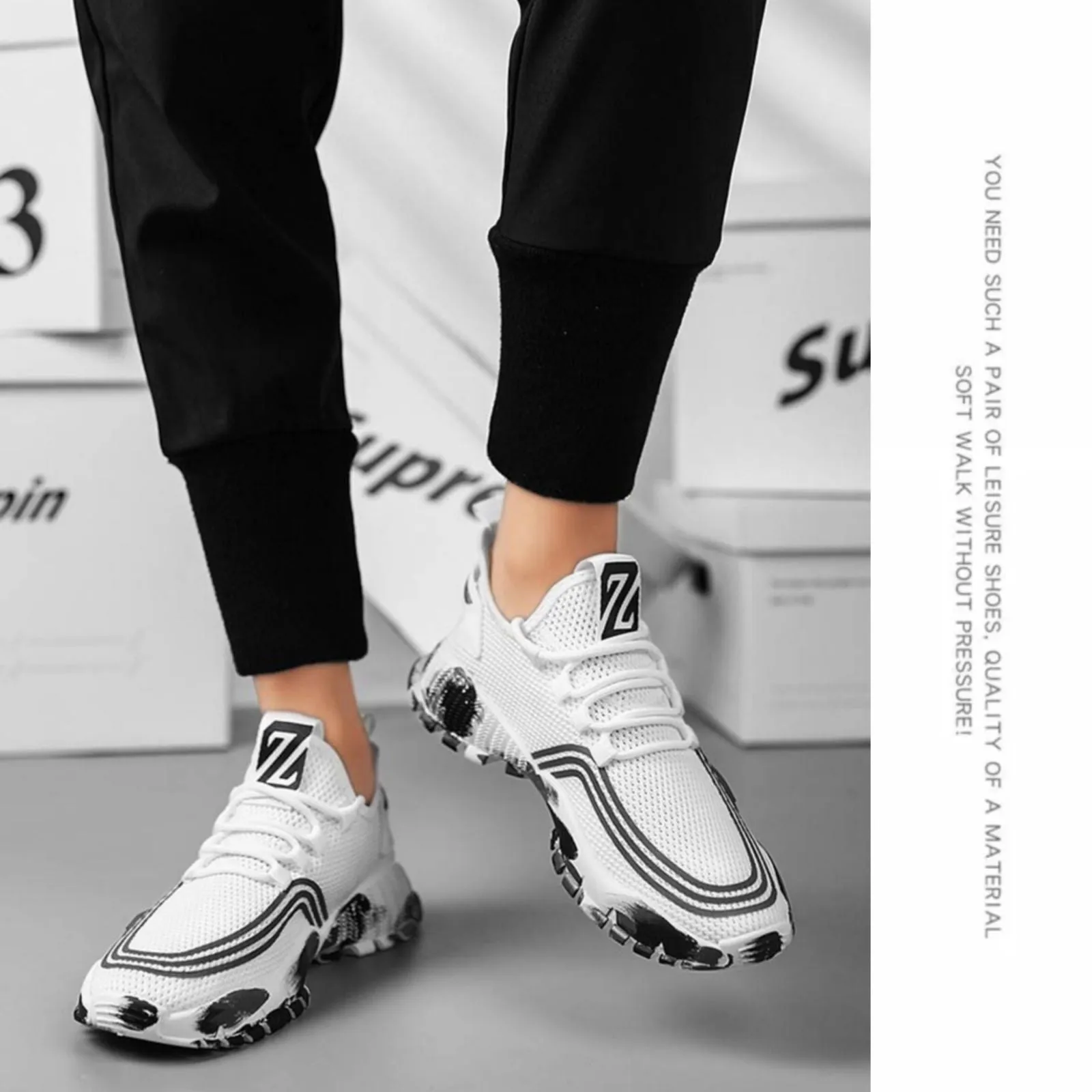 Men's Summer Sandals Running Casual Shoes Outdoor Athletic Jogging Sports Tennis Sneakers Gym Non-slip Breathable Shoes