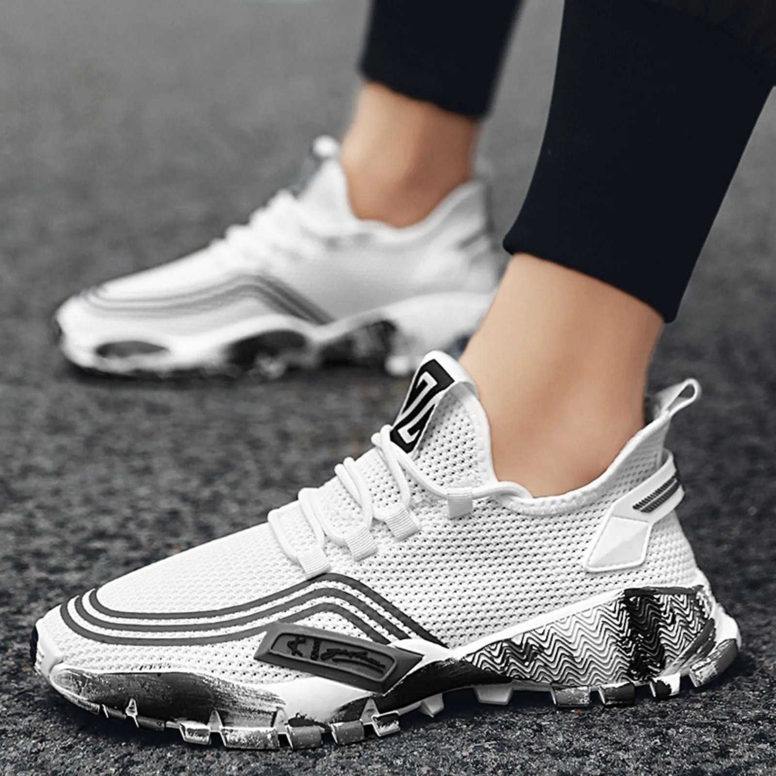Men's Summer Sandals Running Casual Shoes Outdoor Athletic Jogging Sports Tennis Sneakers Gym Non-slip Breathable Shoes