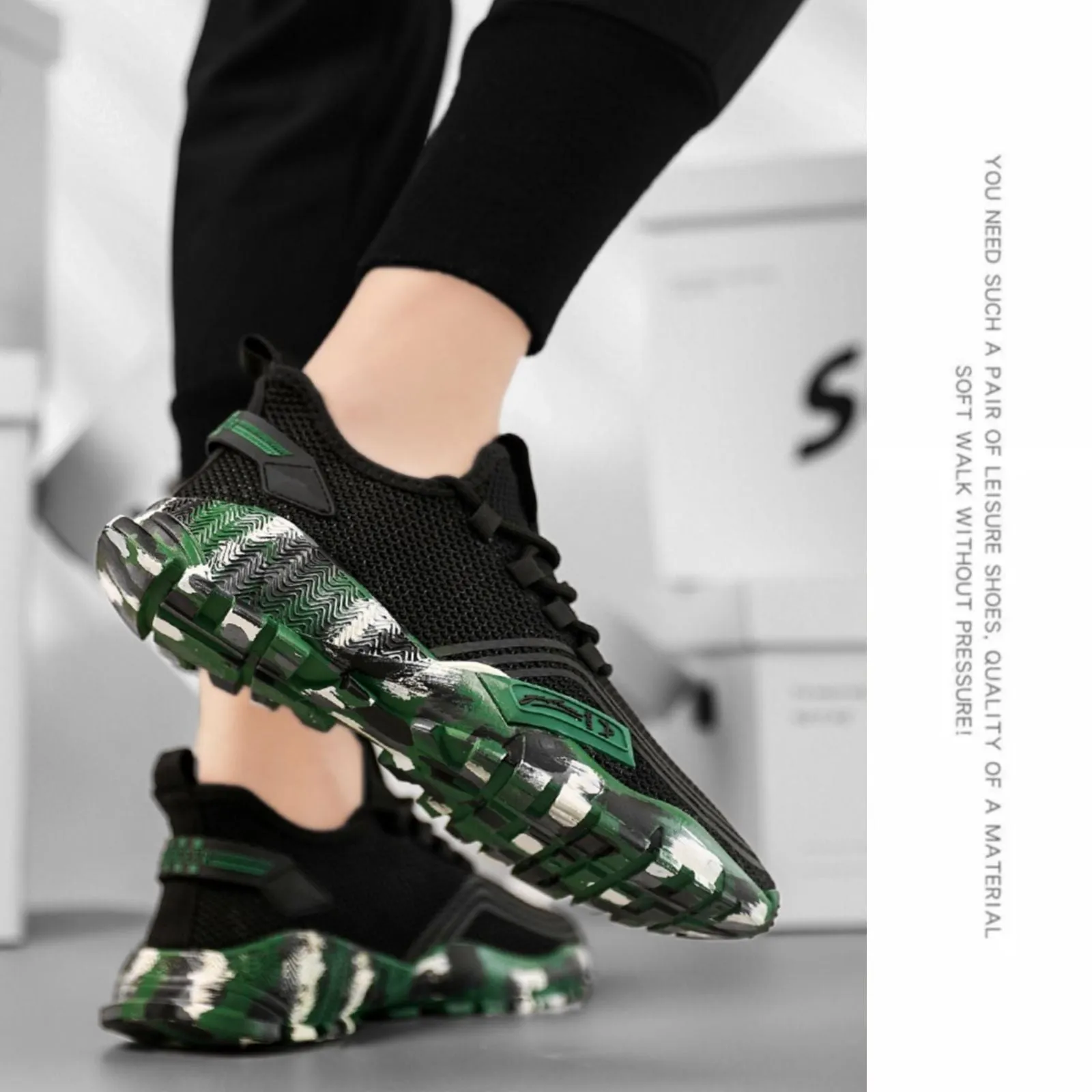 Men's Summer Sandals Running Casual Shoes Outdoor Athletic Jogging Sports Tennis Sneakers Gym Non-slip Breathable Shoes