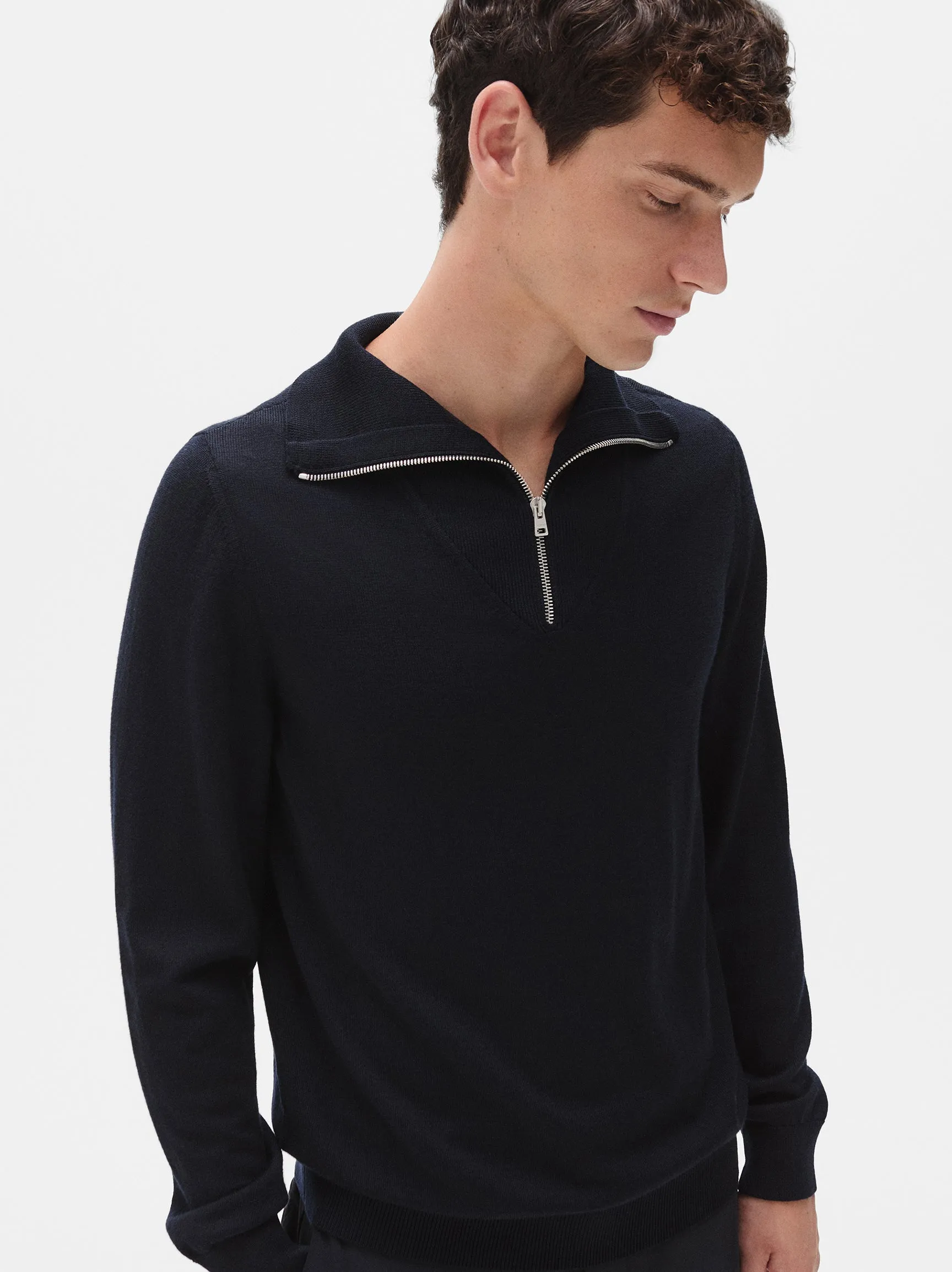 Merino Wool Quarter Zip