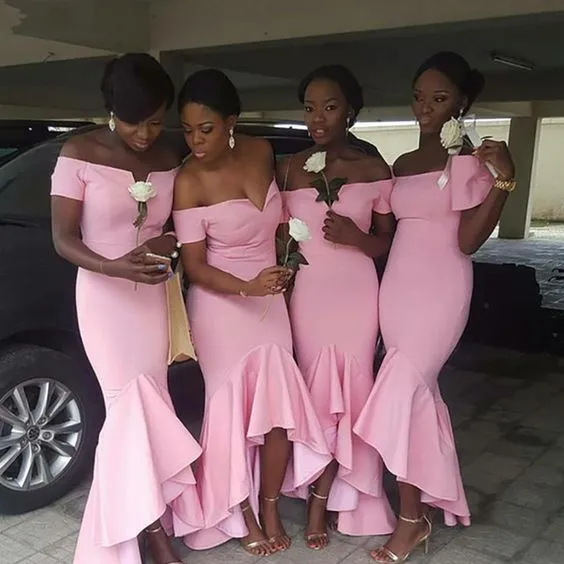 Mermaid Sweetheart Cheap Sexy Hi-low Unique Long Bridesmaid Dress, BD0473