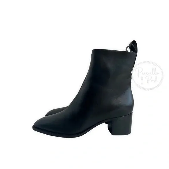 NEW Christian Louboutin Antilop Leather Ankle Boots 55 Black Leather Ankle Booties 39.5