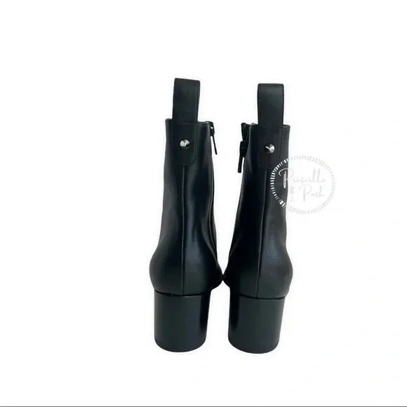 NEW Christian Louboutin Antilop Leather Ankle Boots 55 Black Leather Ankle Booties 39.5