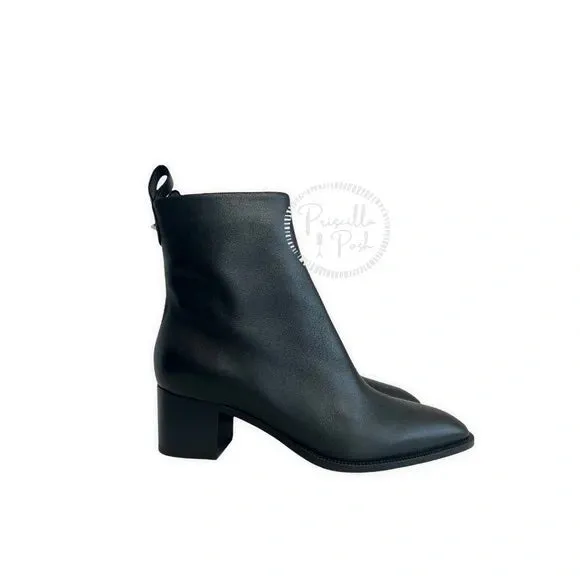 NEW Christian Louboutin Antilop Leather Ankle Boots 55 Black Leather Ankle Booties 39.5