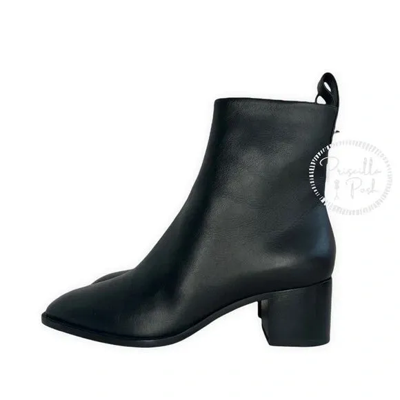 NEW Christian Louboutin Antilop Leather Ankle Boots 55 Black Leather Ankle Booties 39.5