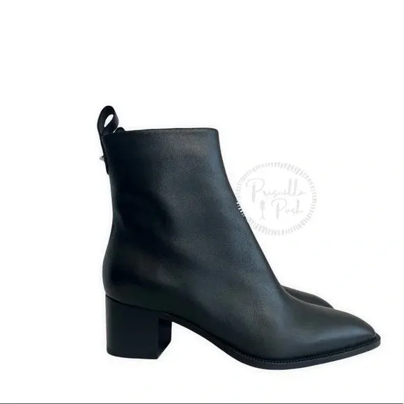 NEW Christian Louboutin Antilop Leather Ankle Boots 55 Black Leather Ankle Booties 39.5