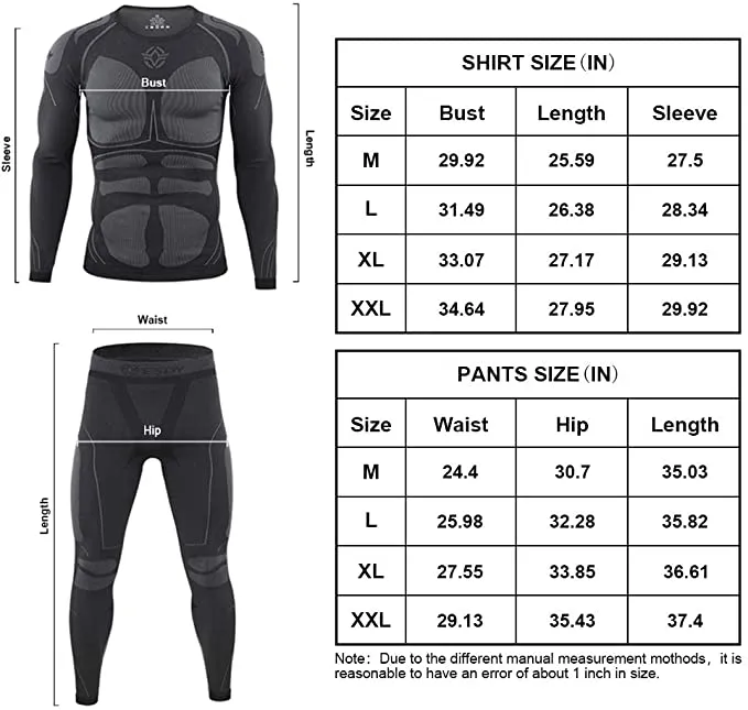 New Men's Esdy Winter Thermal Underwear Clothing Set, Sz L!