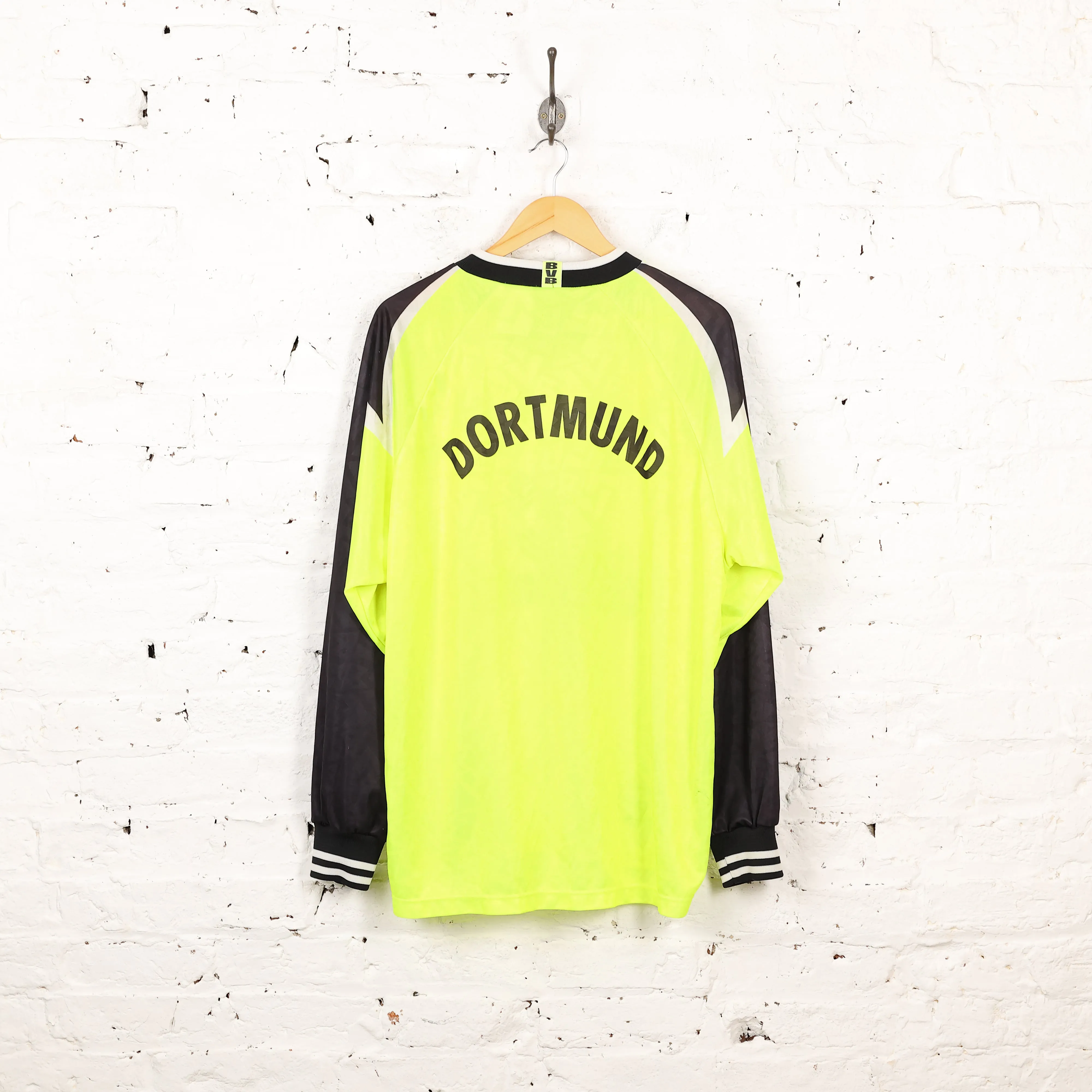 Nike Borussia Dortmund 1995 Long Sleeve Home Football Shirt - Yellow - XXL