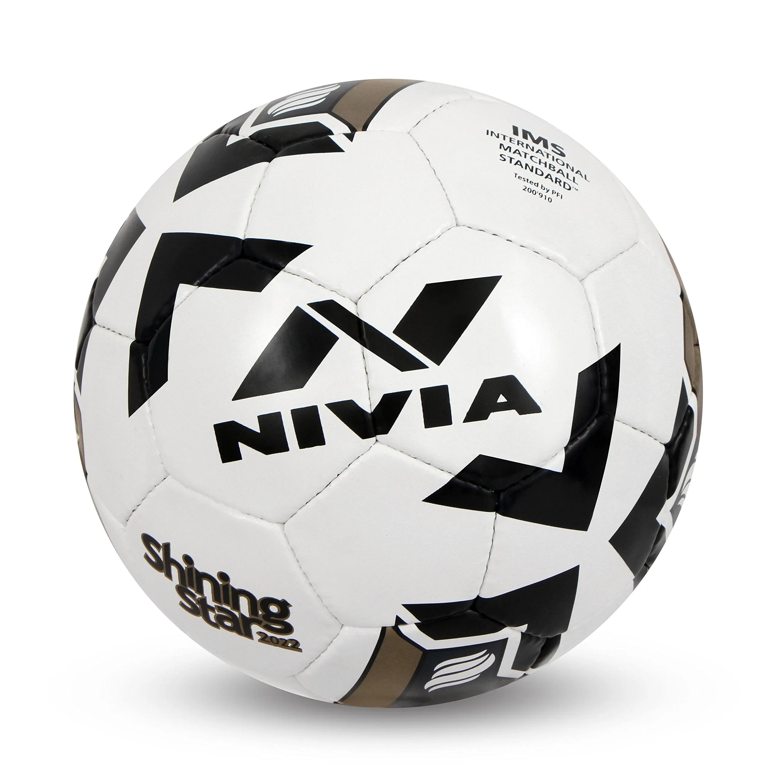 Nivia Shining Star-2022 Football, Size 5 (White)