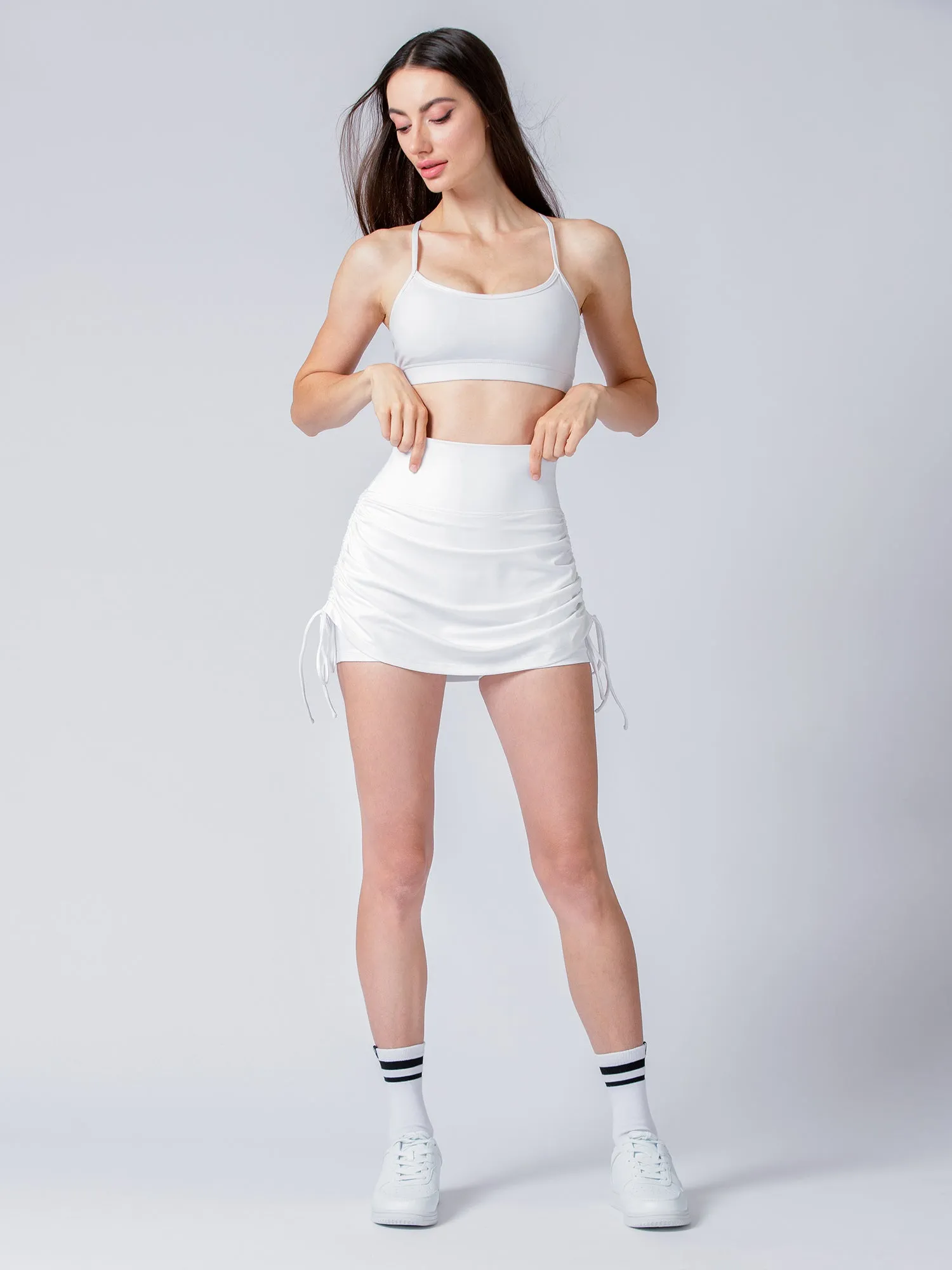 NUDE TENNIS SKIRT SHORTS