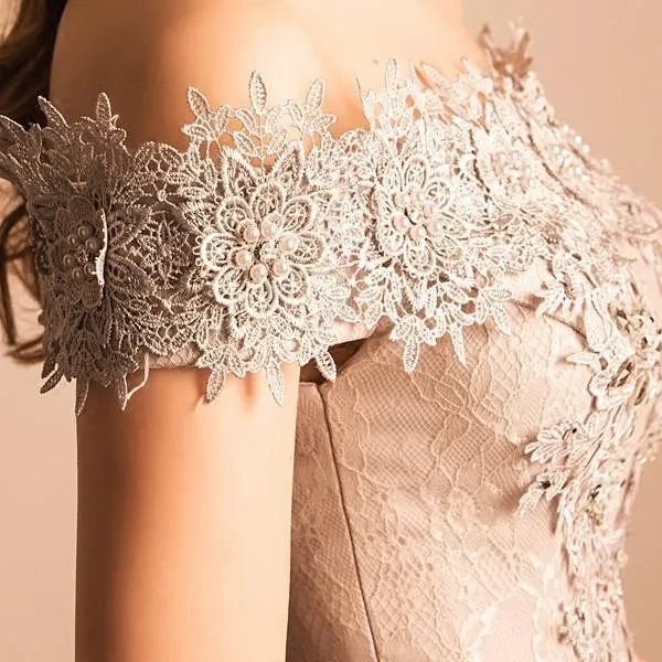 Off The Shoulder Tulle Short Prom Dress, Appliques Scoop Homecoming Dresses, MH267