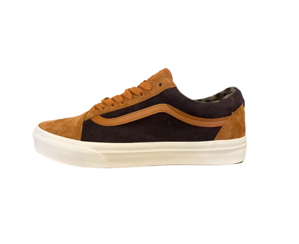 OLD SKOOL - PIG SUEDE PLAID GLAZED GINGER