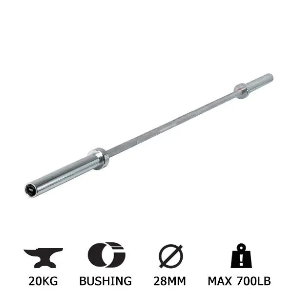 Olympic 20kg 7ft Barbell (Nickel - Bushings)