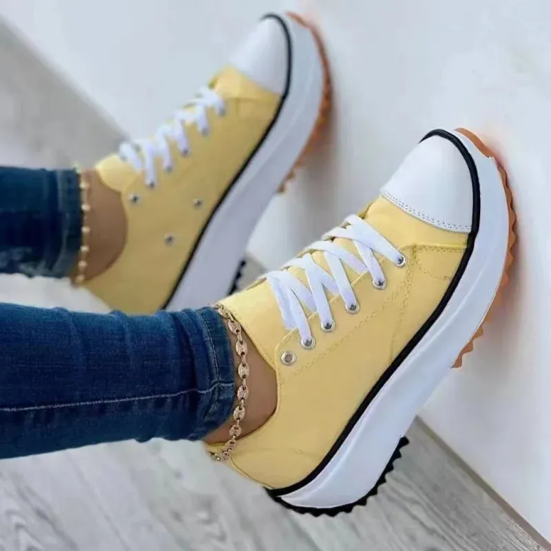 Orthopedic Lace up Canva Sneaker Shoes