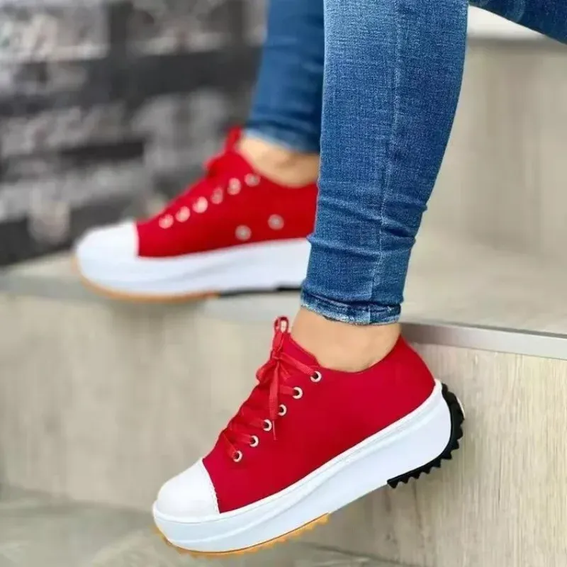 Orthopedic Lace up Canva Sneaker Shoes