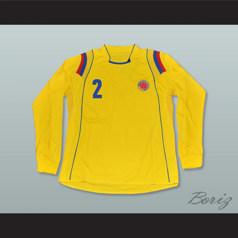 Pablo Escobar 2 Colombia Home Long Sleeve Football Soccer Jersey