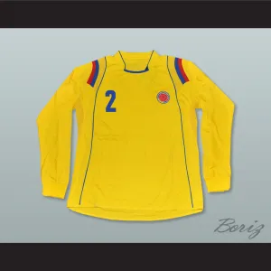 Pablo Escobar 2 Colombia Home Long Sleeve Football Soccer Jersey