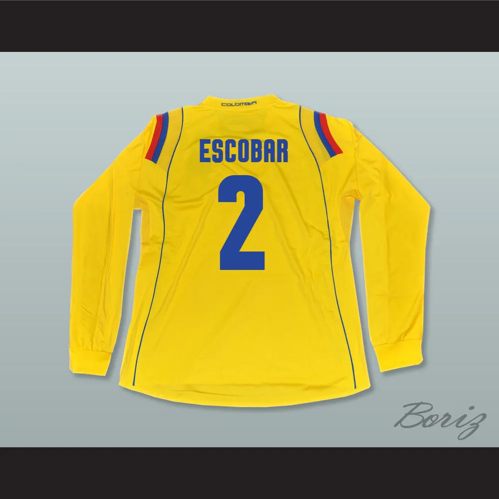 Pablo Escobar 2 Colombia Home Long Sleeve Football Soccer Jersey