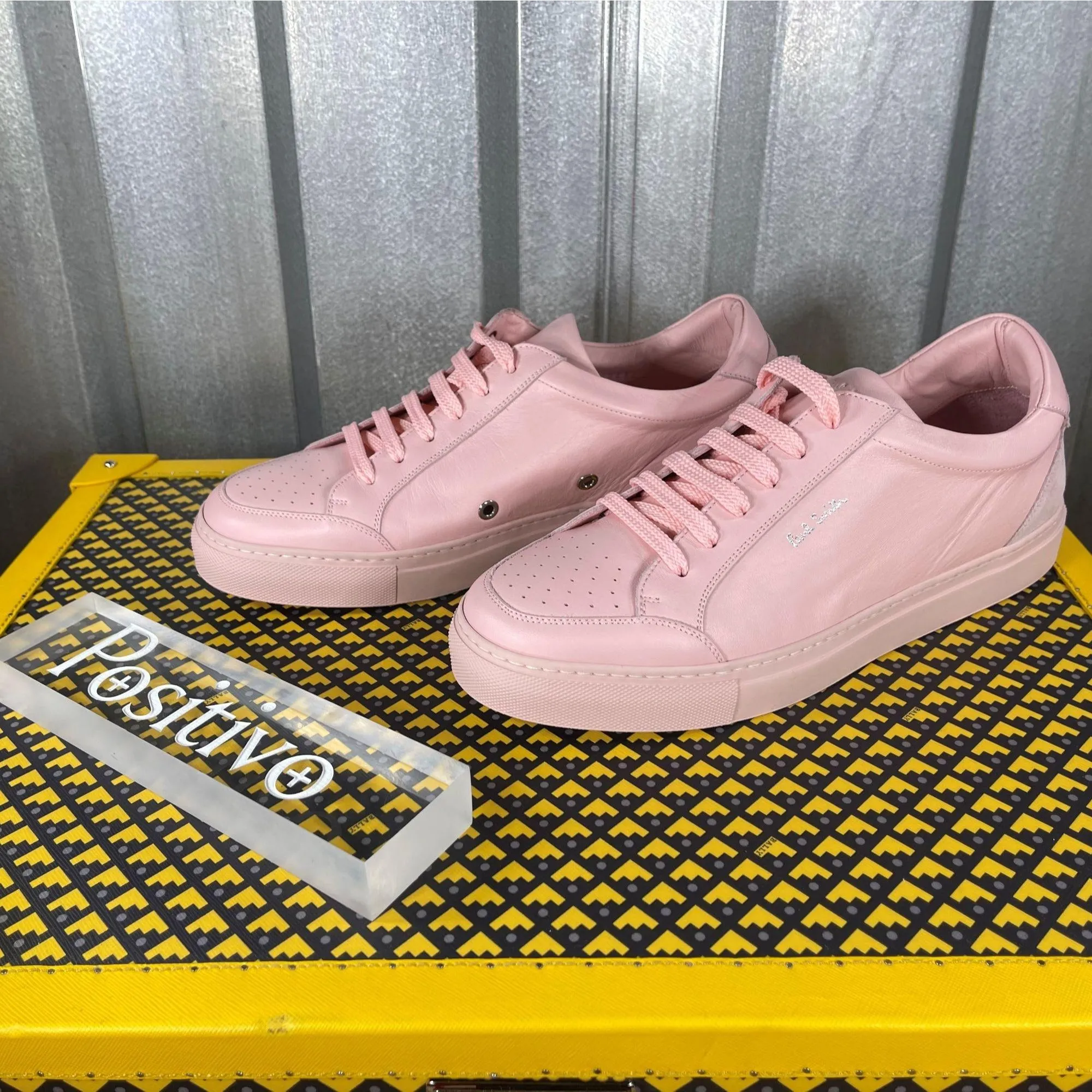 Paul Smith PRI10 Primo Powder Pink Leather Low Top Sneakers