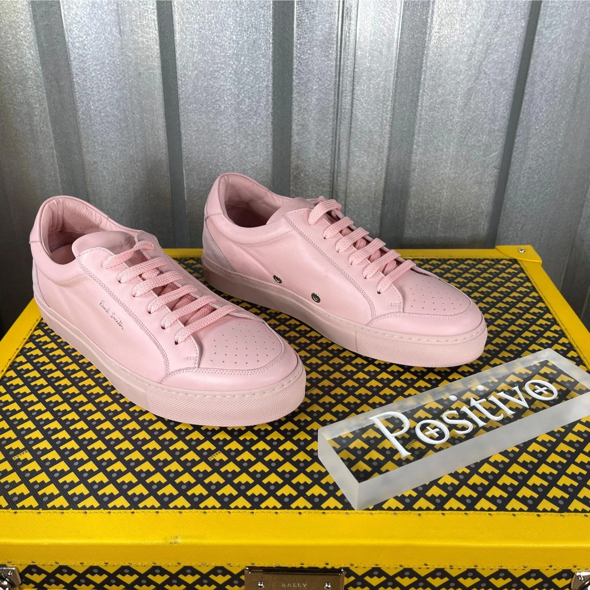 Paul Smith PRI10 Primo Powder Pink Leather Low Top Sneakers