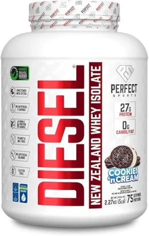 PERFECT Sports DIESEL 100% New Zealand Whey Protein Isolate - 5 LB