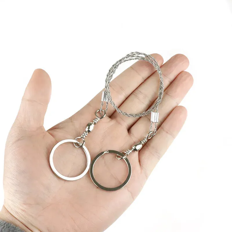 Portable Hand Chain Saw - Steel Wire Rope Emergency Tool for Hiking and Camping