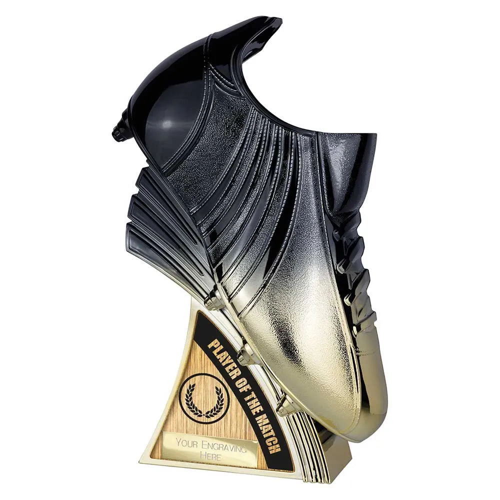 Power Boot Player of the Match Football Trophy (Black/Gold)