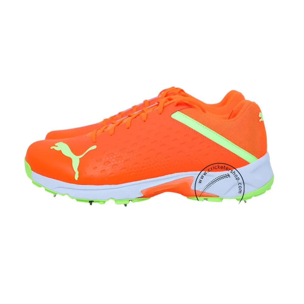 Puma 22 FH 10729902 Cricket Spike Shoes Orange Lime Size