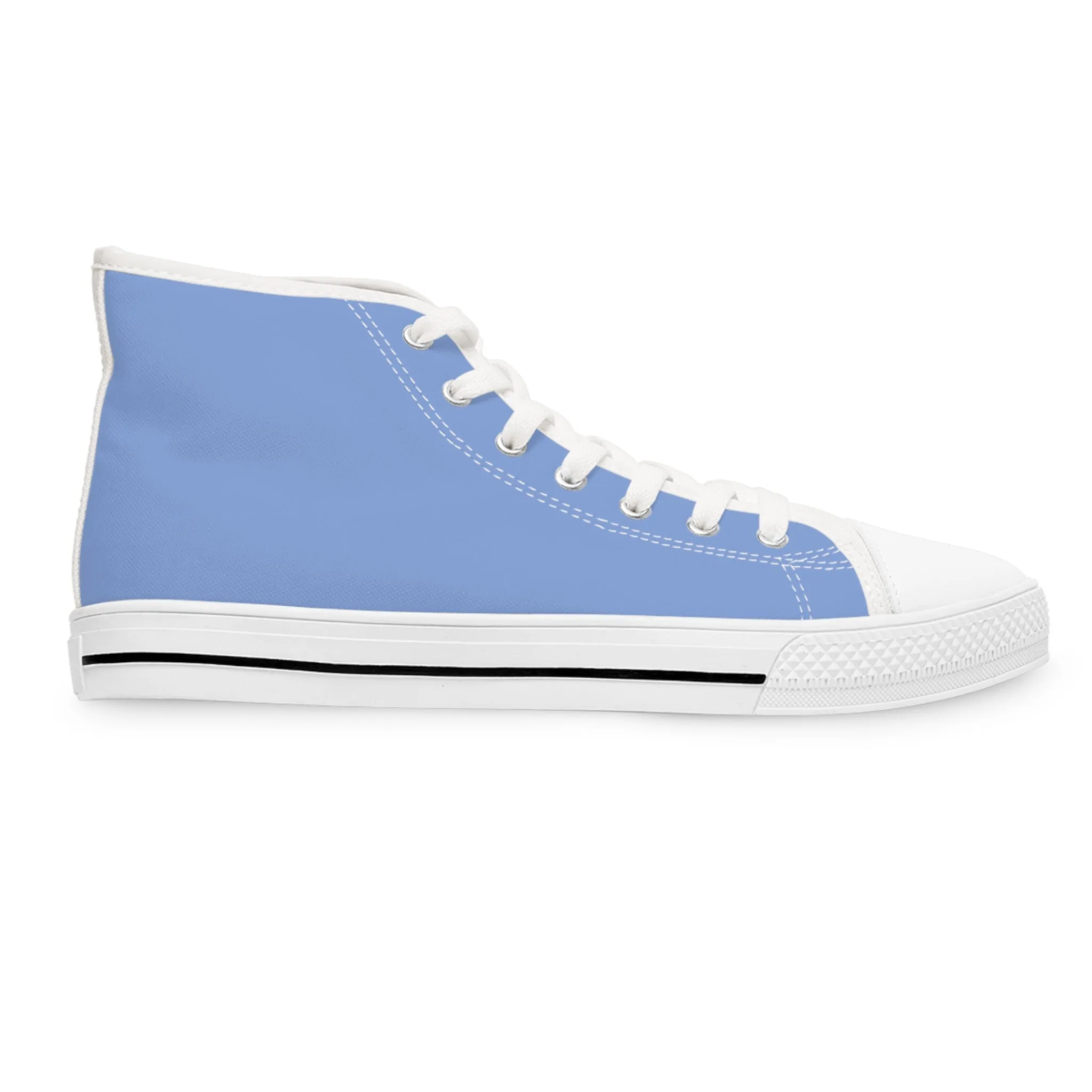 Purple Daze Ladies' Two-Tone High Top Sneakers - Step Into Style – Where Soft Blues Meet Dreamy Purples!