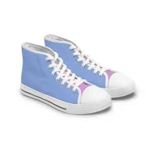 Purple Daze Ladies' Two-Tone High Top Sneakers - Step Into Style – Where Soft Blues Meet Dreamy Purples!
