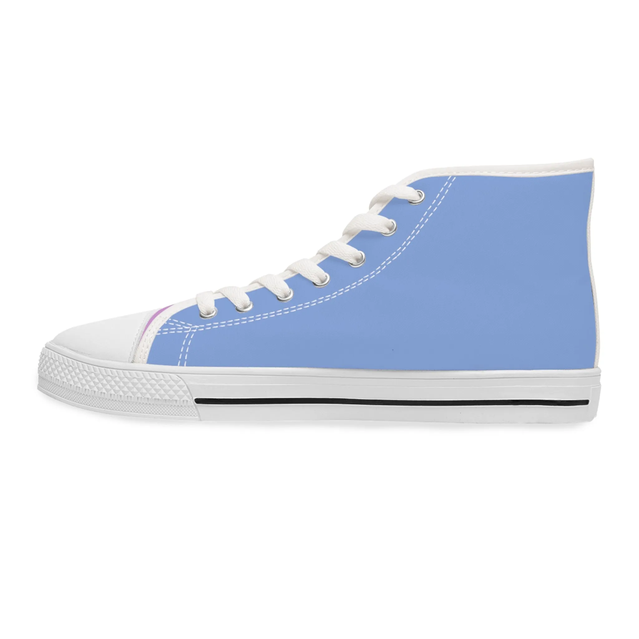 Purple Daze Ladies' Two-Tone High Top Sneakers - Step Into Style – Where Soft Blues Meet Dreamy Purples!
