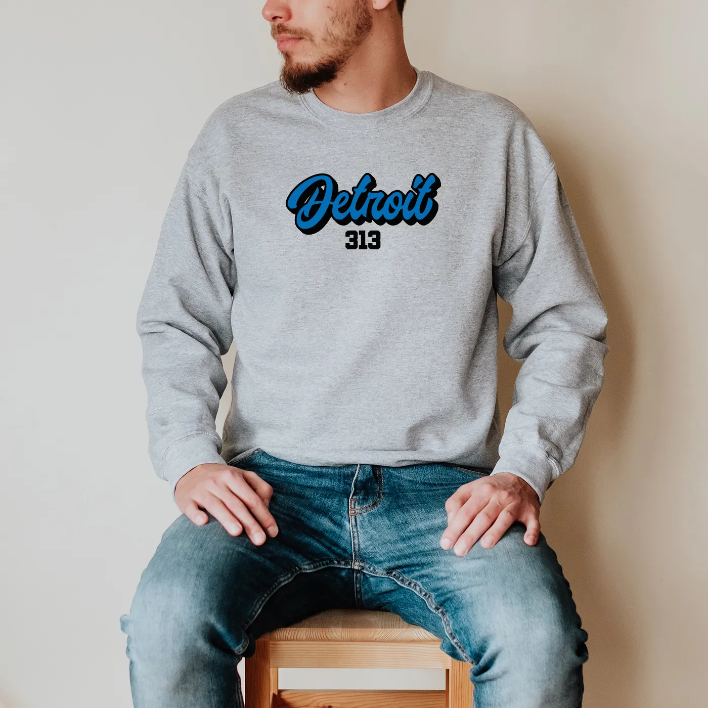"313 Football" Men's Long Sleeve T-Shirt