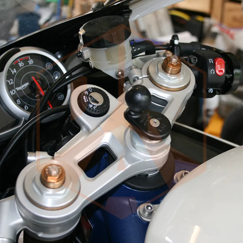 RAM Fork Stem Mount with Double Socket Arm & Universal X-Grip® Cell/iPhone Cradle