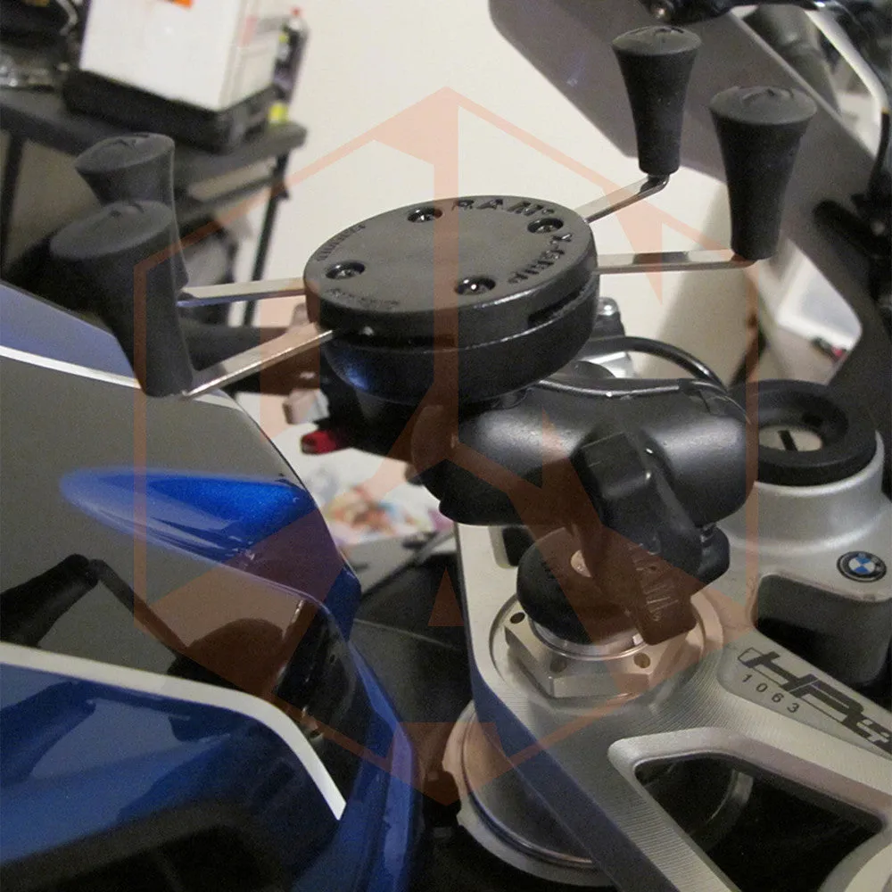 RAM Fork Stem Mount with Double Socket Arm & Universal X-Grip® Cell/iPhone Cradle