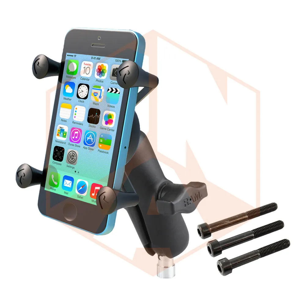 RAM Motorcycle Handlebar Clamp Mount with Universal X-Grip® Phone Holder