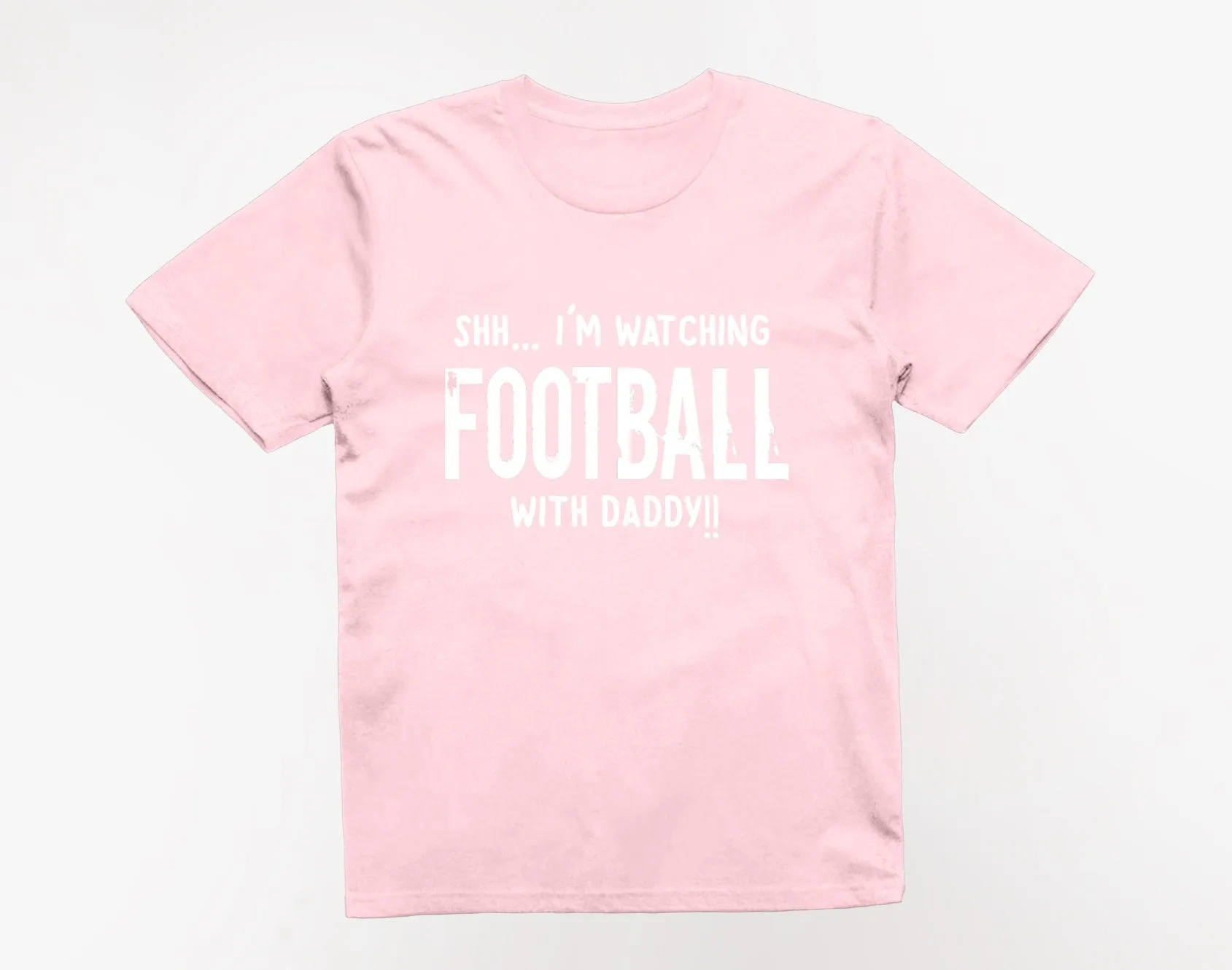 Reality Glitch Shh I'm Watching Football With Daddy Kids T-Shirt